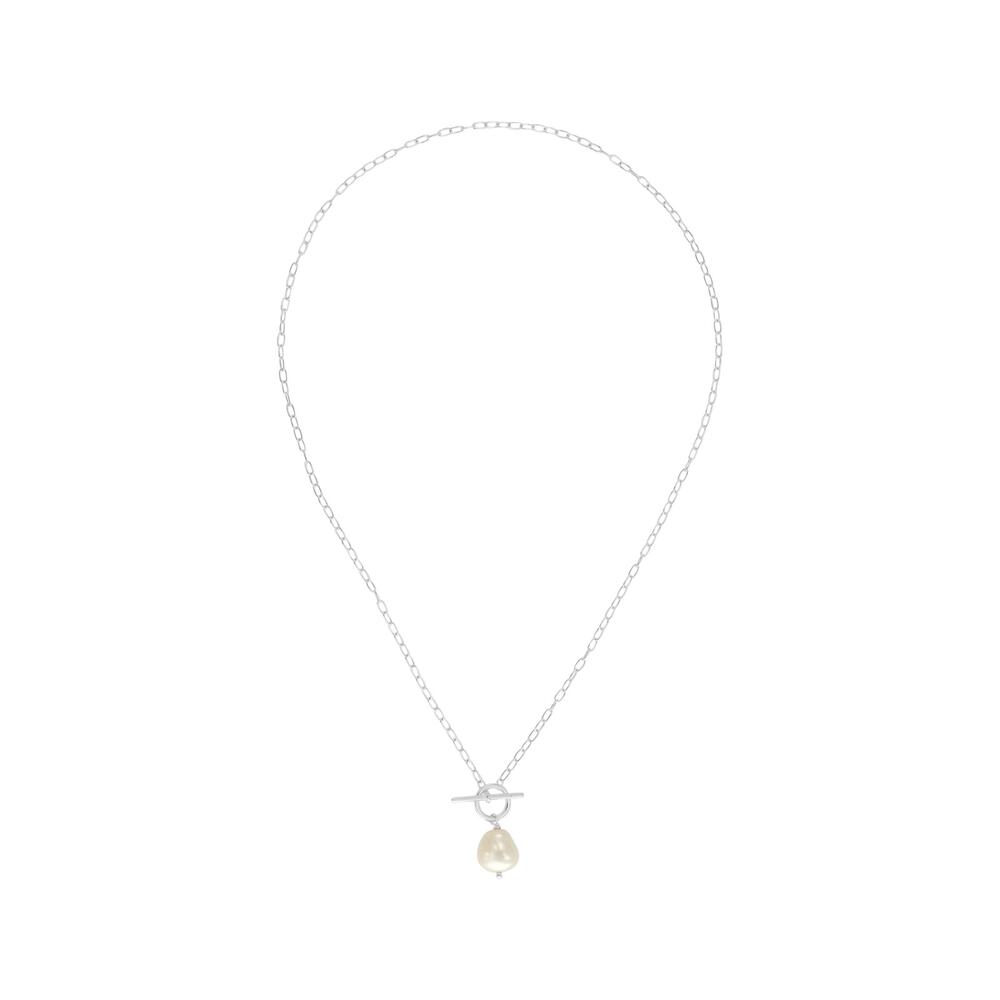 SILPADA Center Attention Silver Freshwater Pearl Necklace